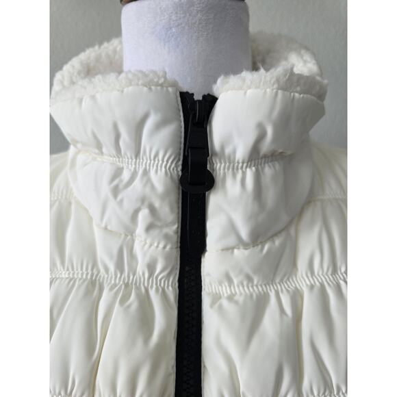 Calvin Klein Performance Sherpa Puffer Vest White L NWT Winter Layer Cozy Chic - Picture 4 of 10